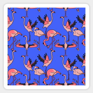 Light Blue Hannukah Flamingo Menorah Sticker